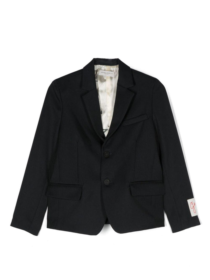 Blazer blu navy bambino con logo