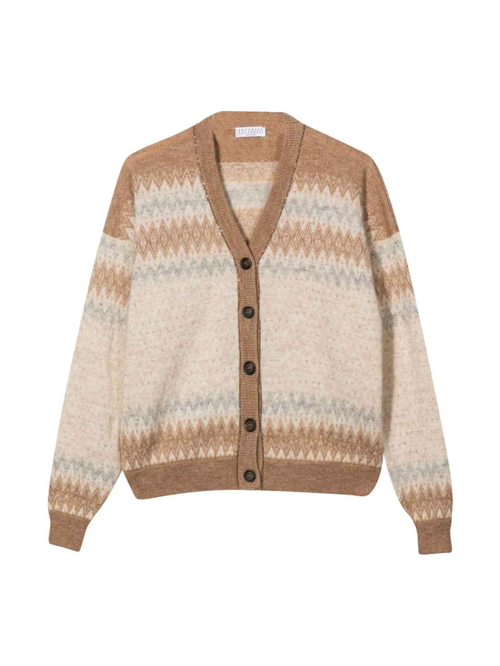 Cardigan beige bambina