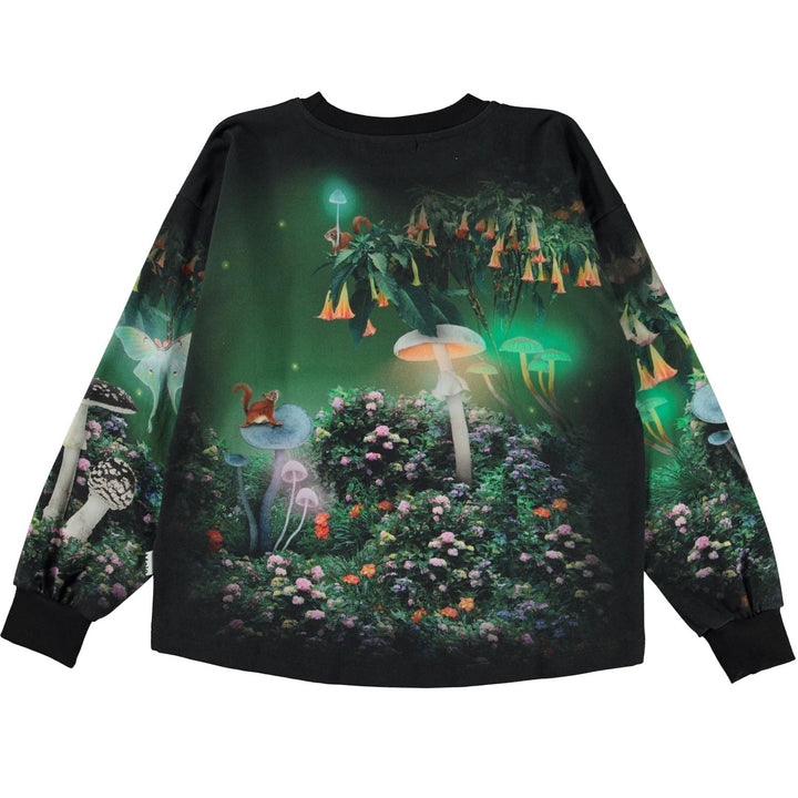 Felpa multicolor bambina con stampa fronte e retro