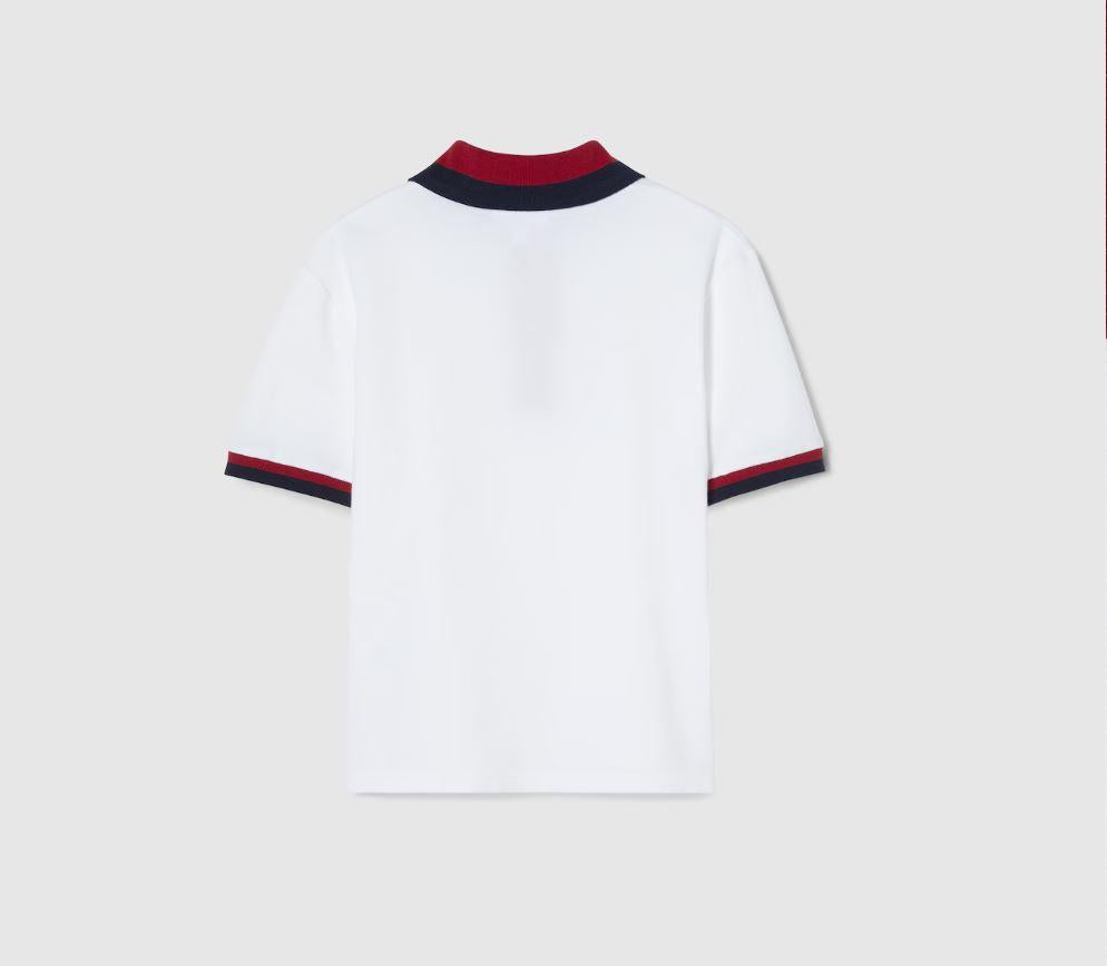 polo bianca bambino 825164XJHAN 9250 GUCCI KIDS 