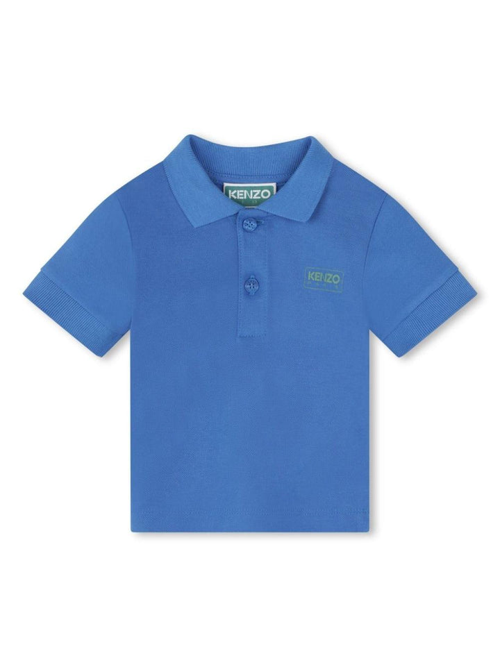 Polo neonato azzurra