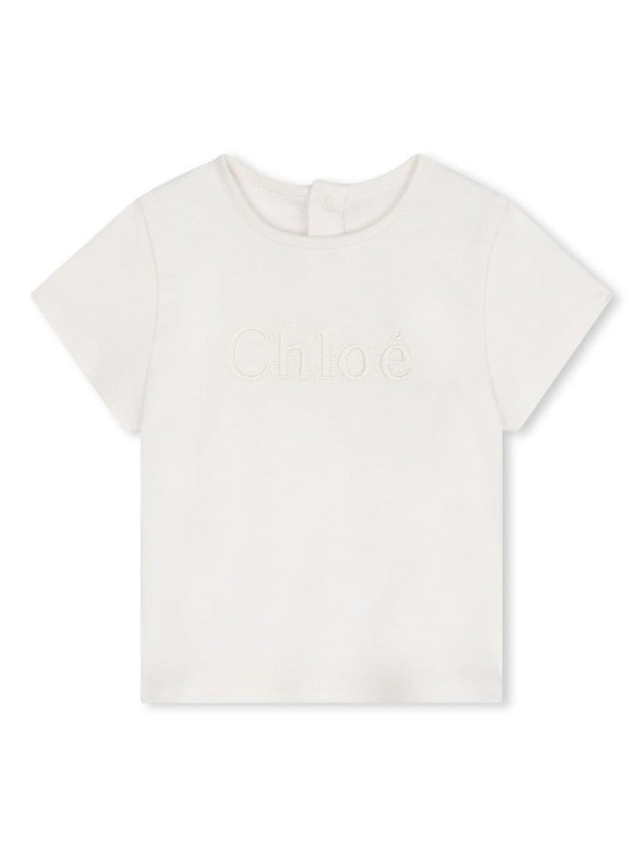 T-shirt bianca neonata