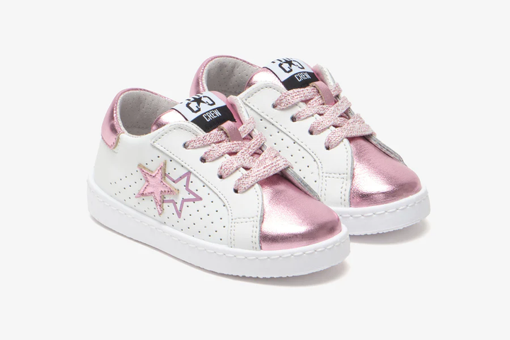 sneakers bianco/rosa bambina