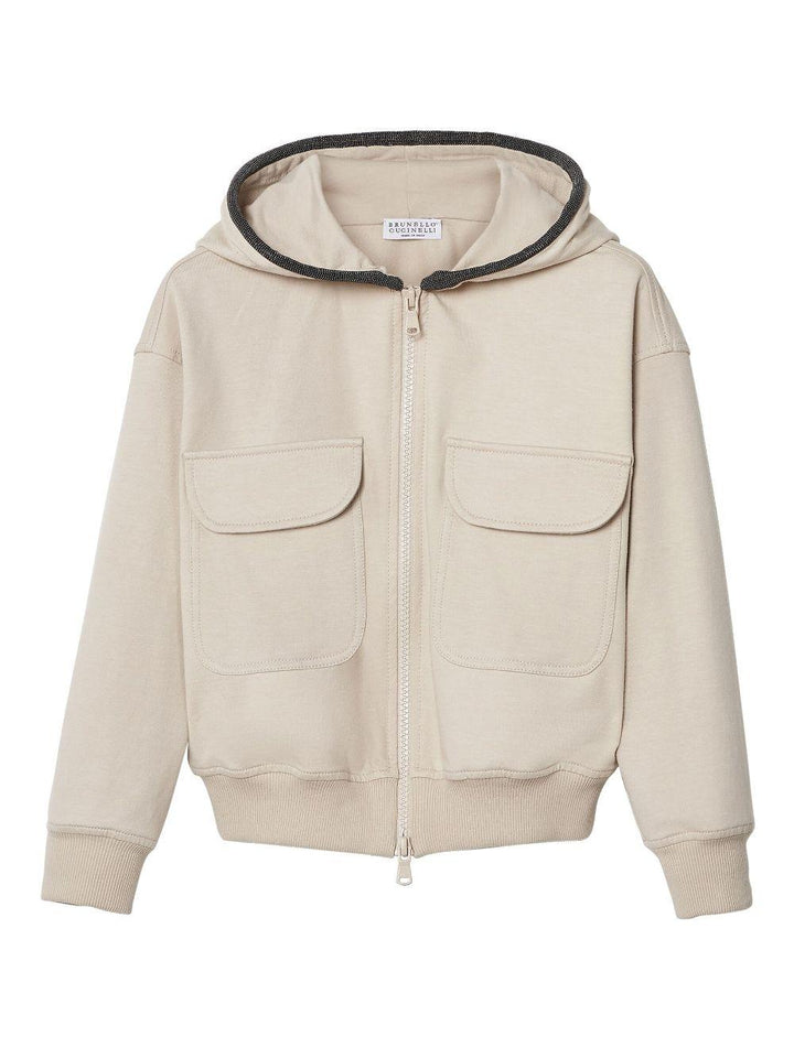 Felpa beige bambina