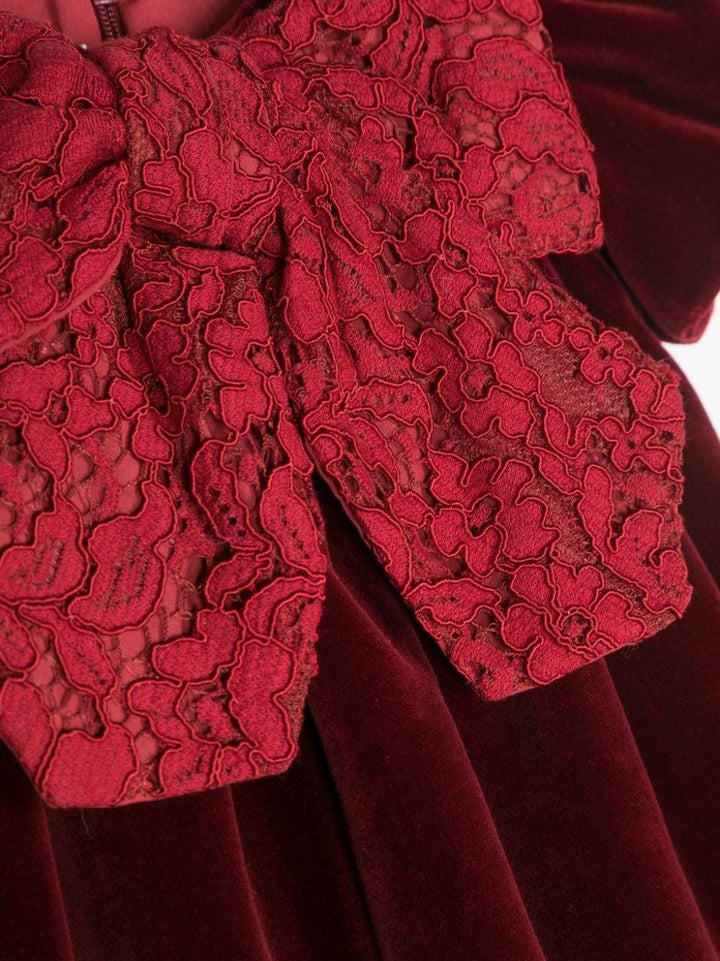 Abito rosso scuro neonata CBAB62V14 01 la stupenderia 
