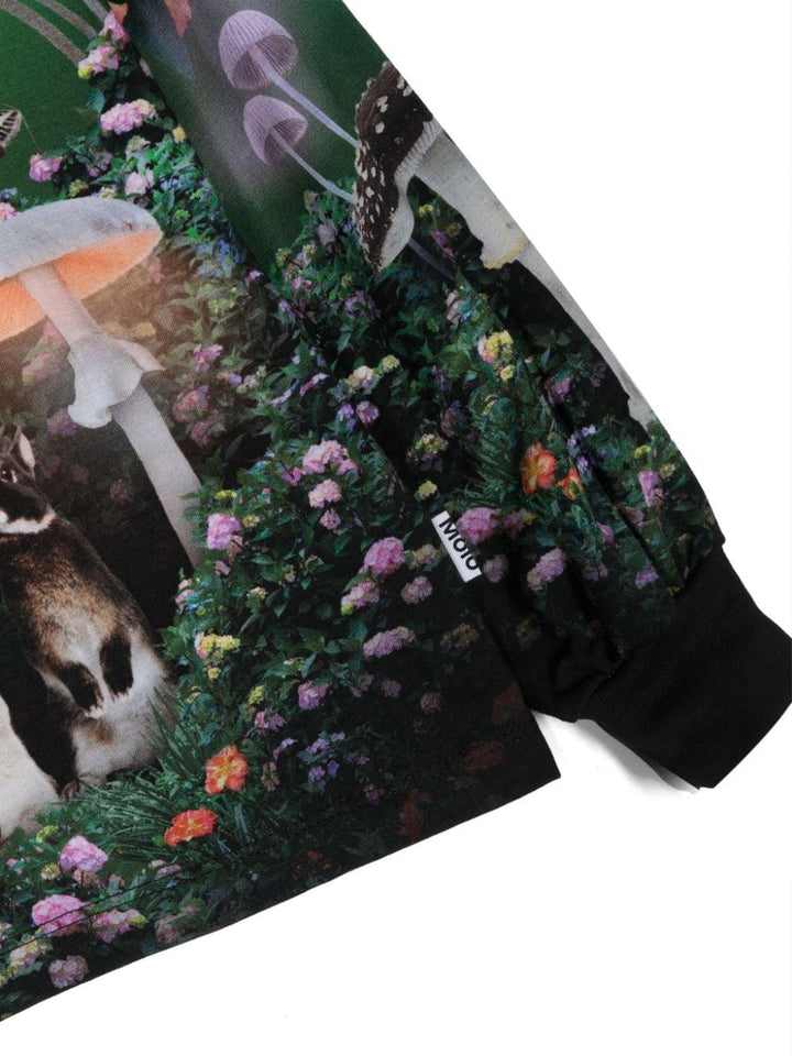 Felpa multicolor bambina con stampa fronte e retro