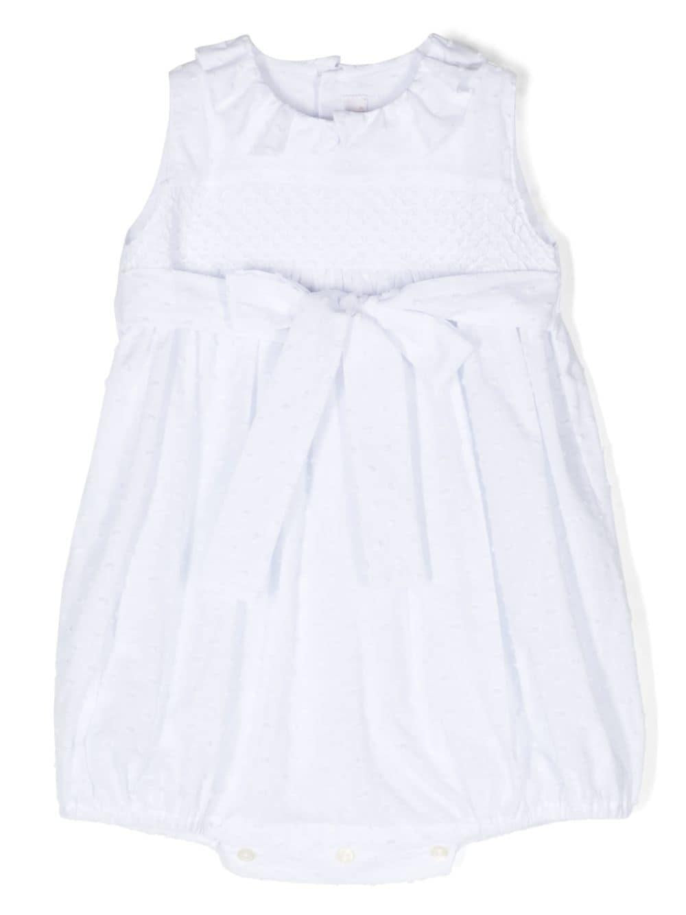 pagliaccetto bianco neonata