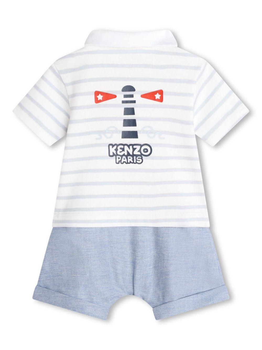 Tutina neonato bianca/blu K60062 10P KENZO KIDS 