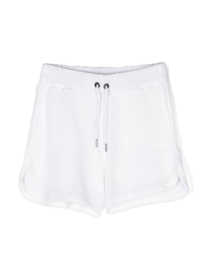 Shorts bianchi bambina