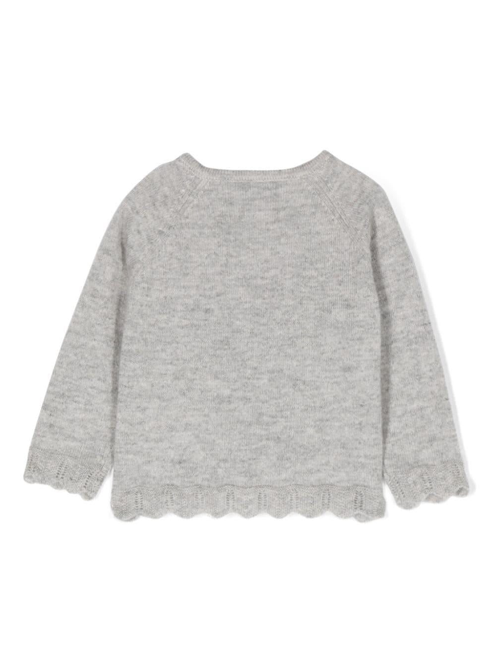 Cardigan grigio neonata