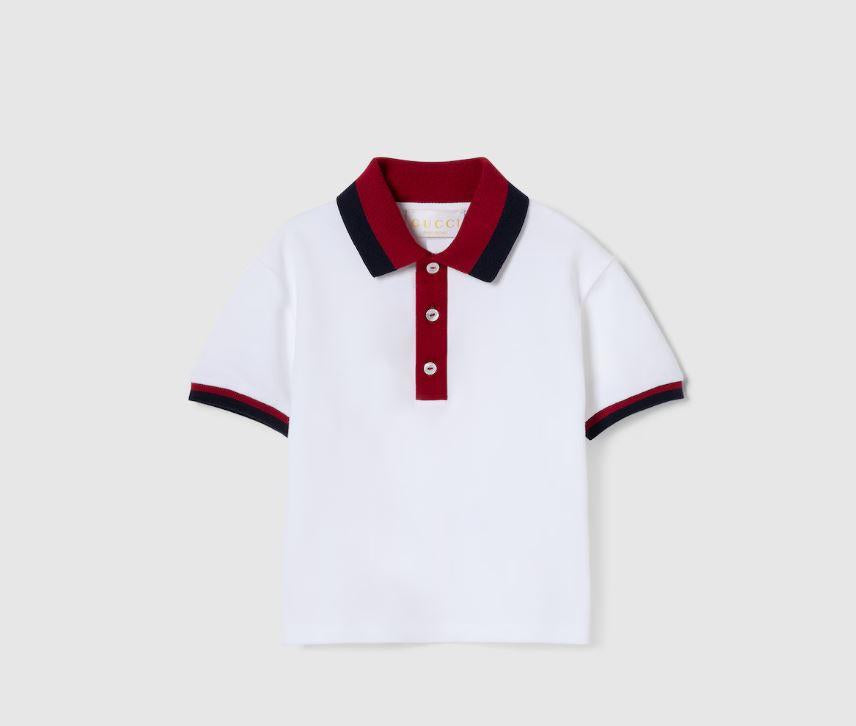 polo bianca neonato 832309XJHAN 9250 GUCCI KIDS 