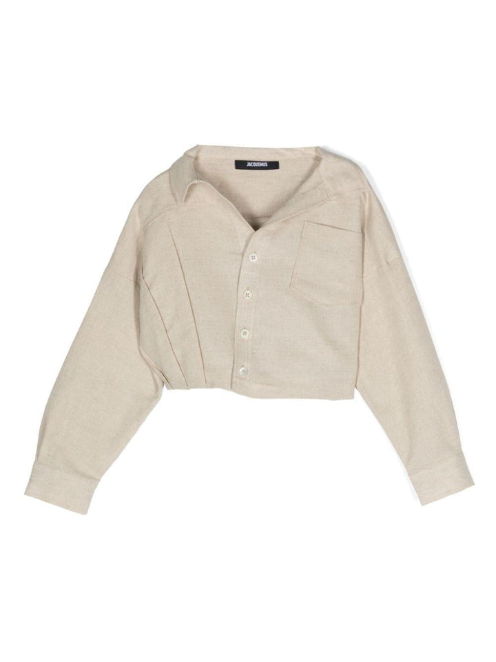 Camicia beige bambina