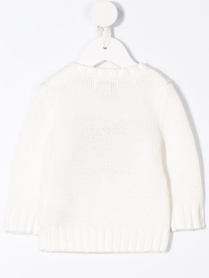 Maglione bianco neonato 320668285 006 RALPH LAUREN KIDS 