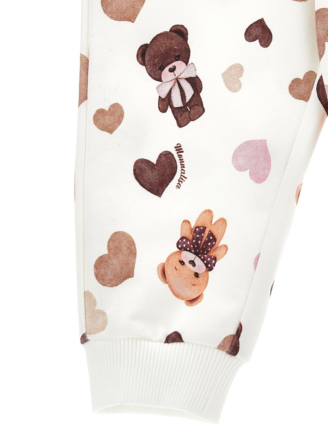 Pantaloni bianco neonata con stampa 39B4082071 0029 Monnalisa kids 