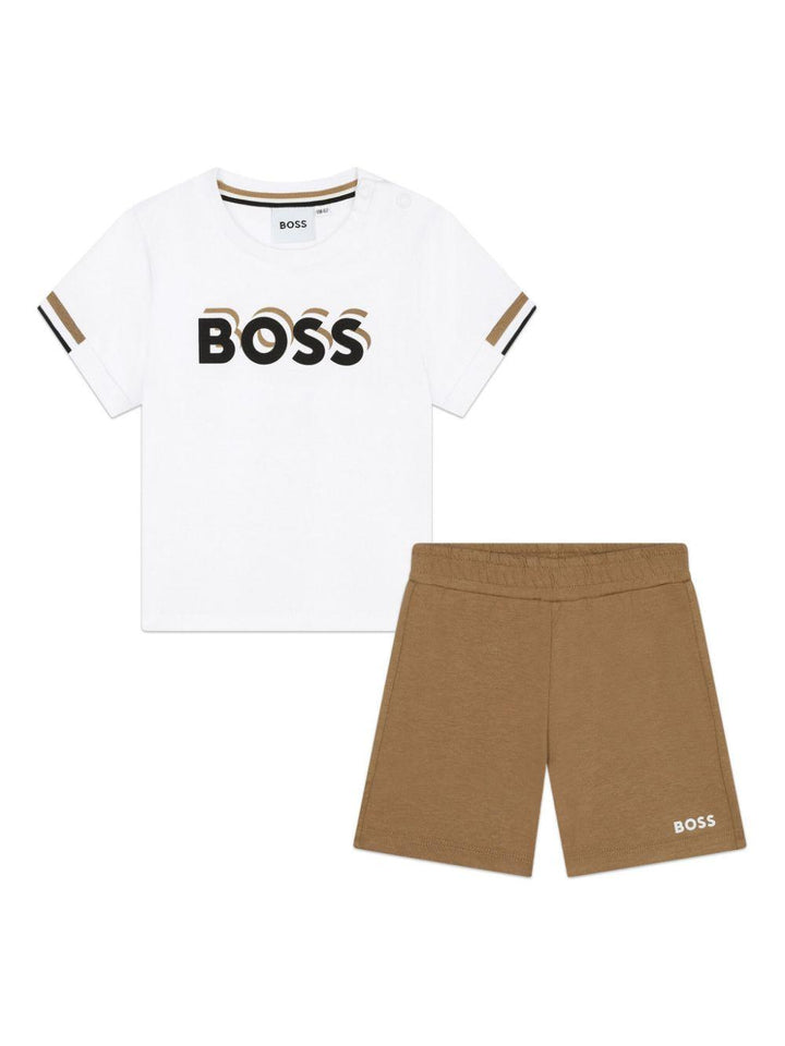 Set neonato bianco/marrone