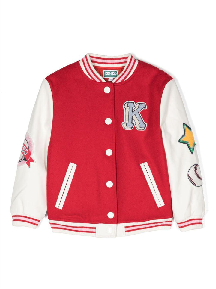 Bomber rosso bambina K16096 990 KENZO KIDS 