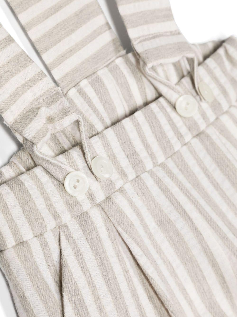 Salopette neonato beige/grigio