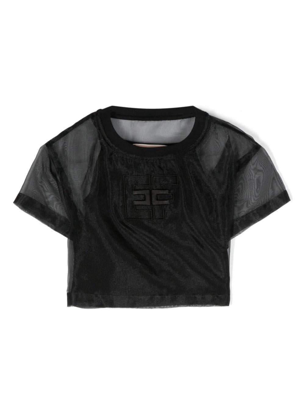 T-shirt nera bambina