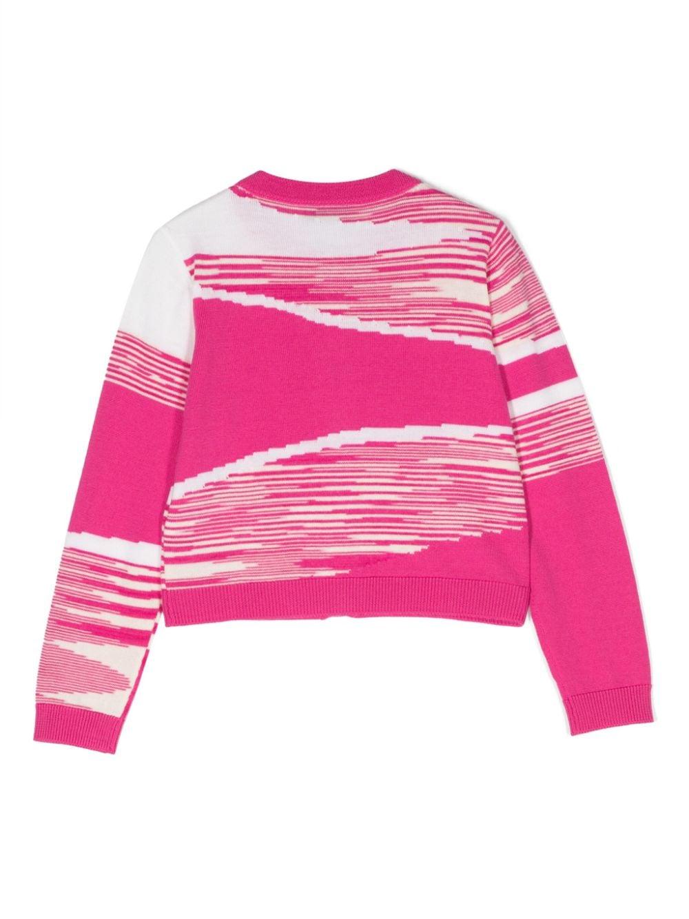 Cardigan fucsia bambina