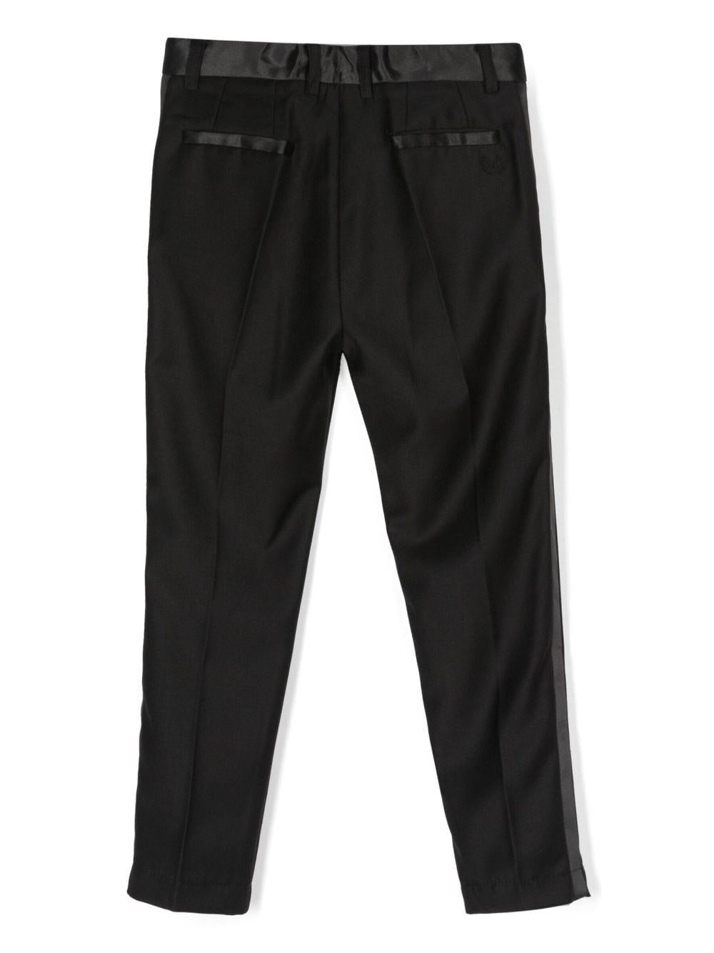 Pantaloni nero bambina classico 25B4092354 0050 Monnalisa kids 