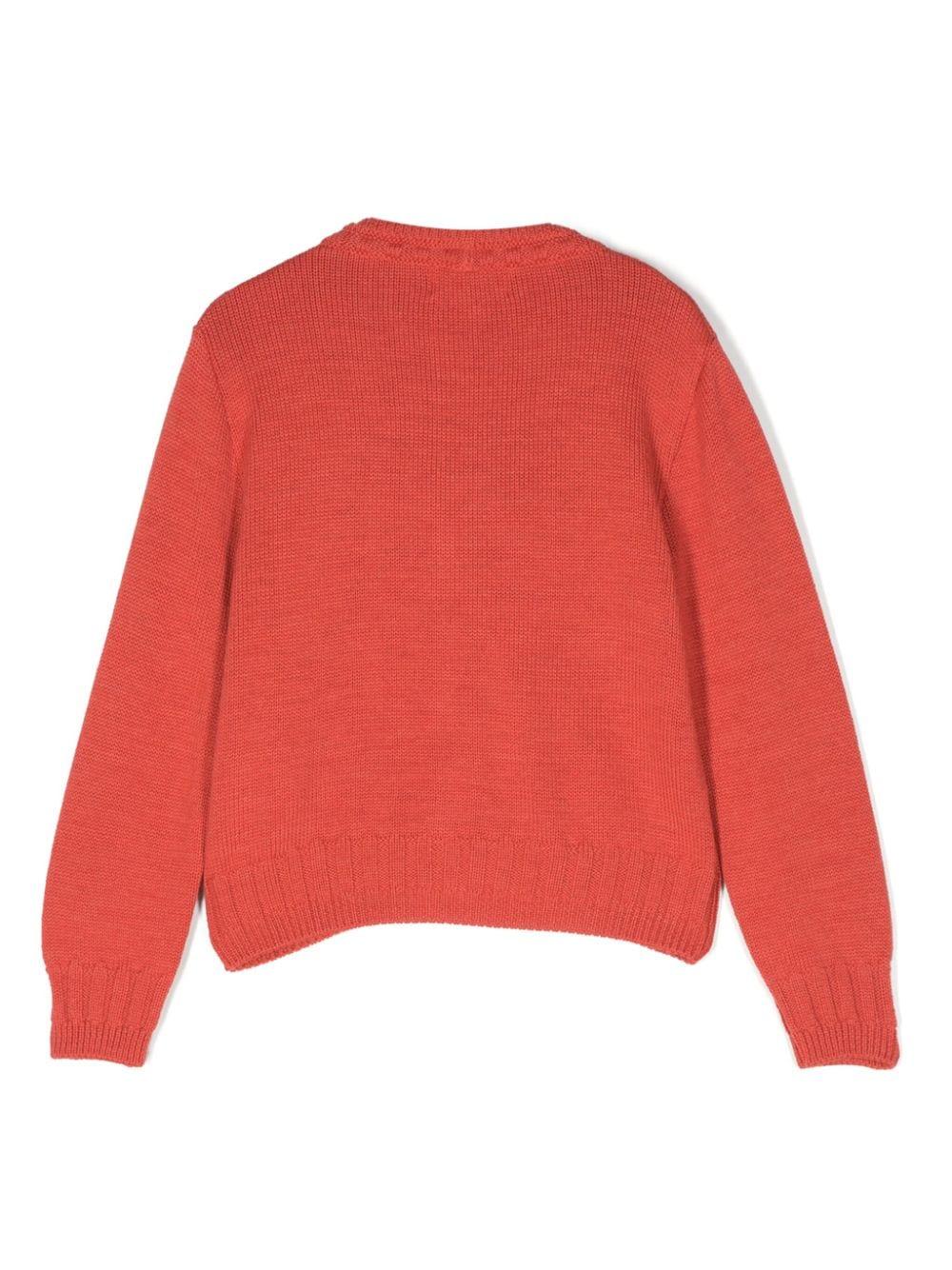 Cardigan arancione bambina