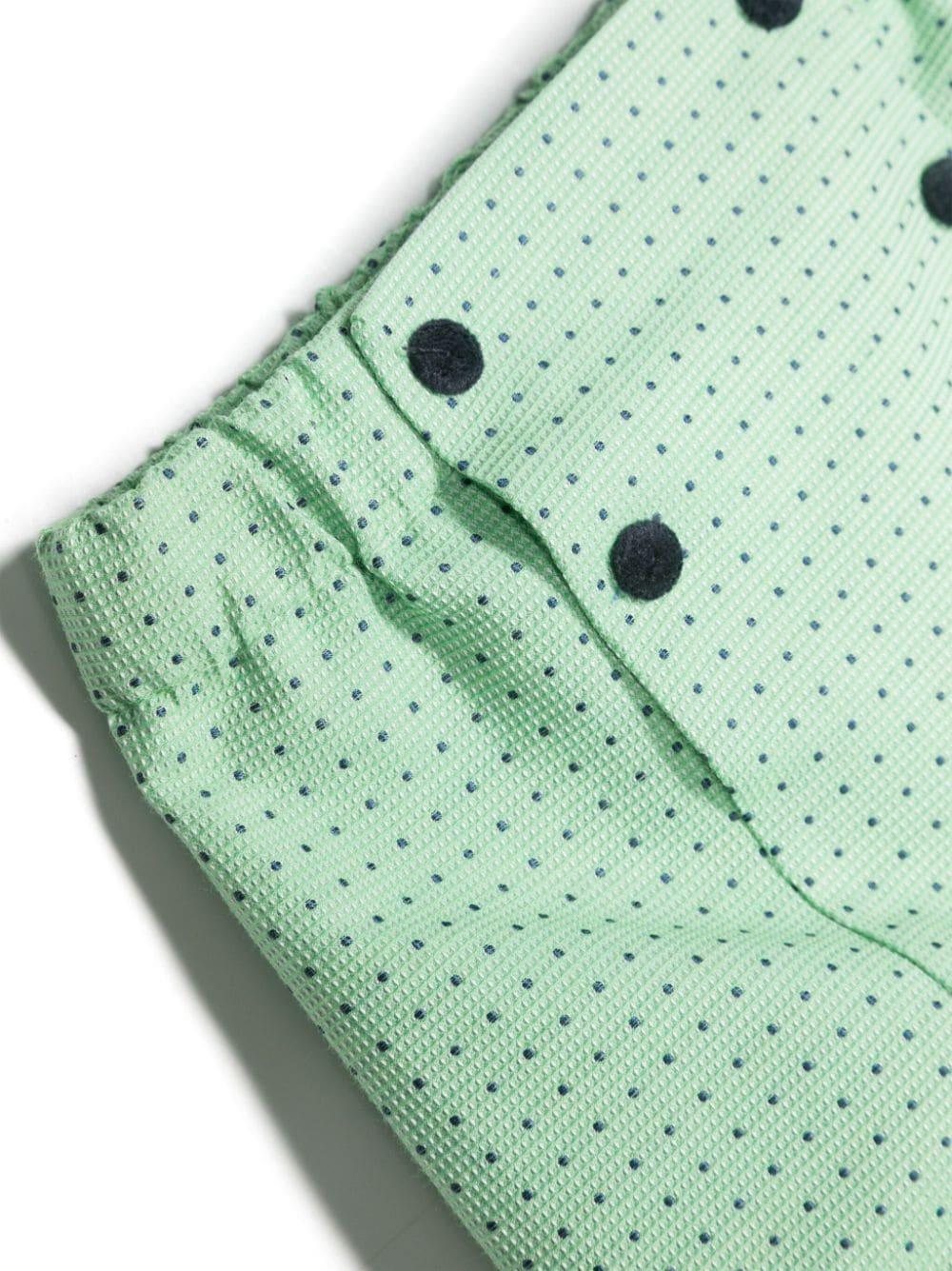 Completo bianco e verde menta neonata