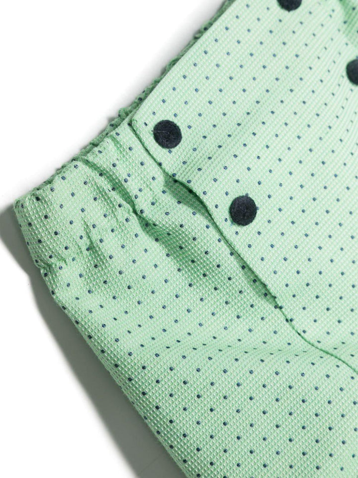 Completo bianco e verde menta neonata