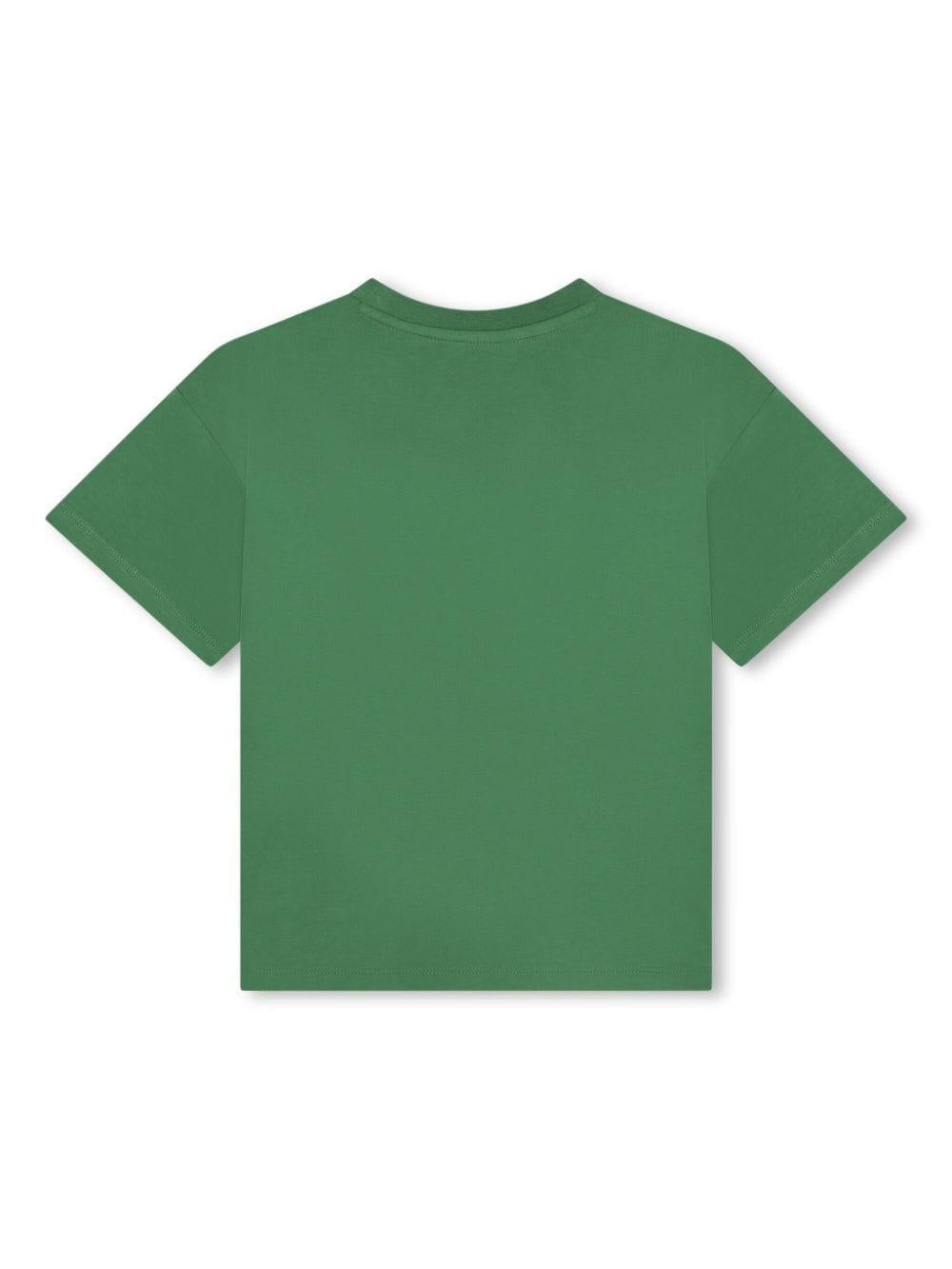 t-shirt verde bambino K60340 66F KENZO KIDS 