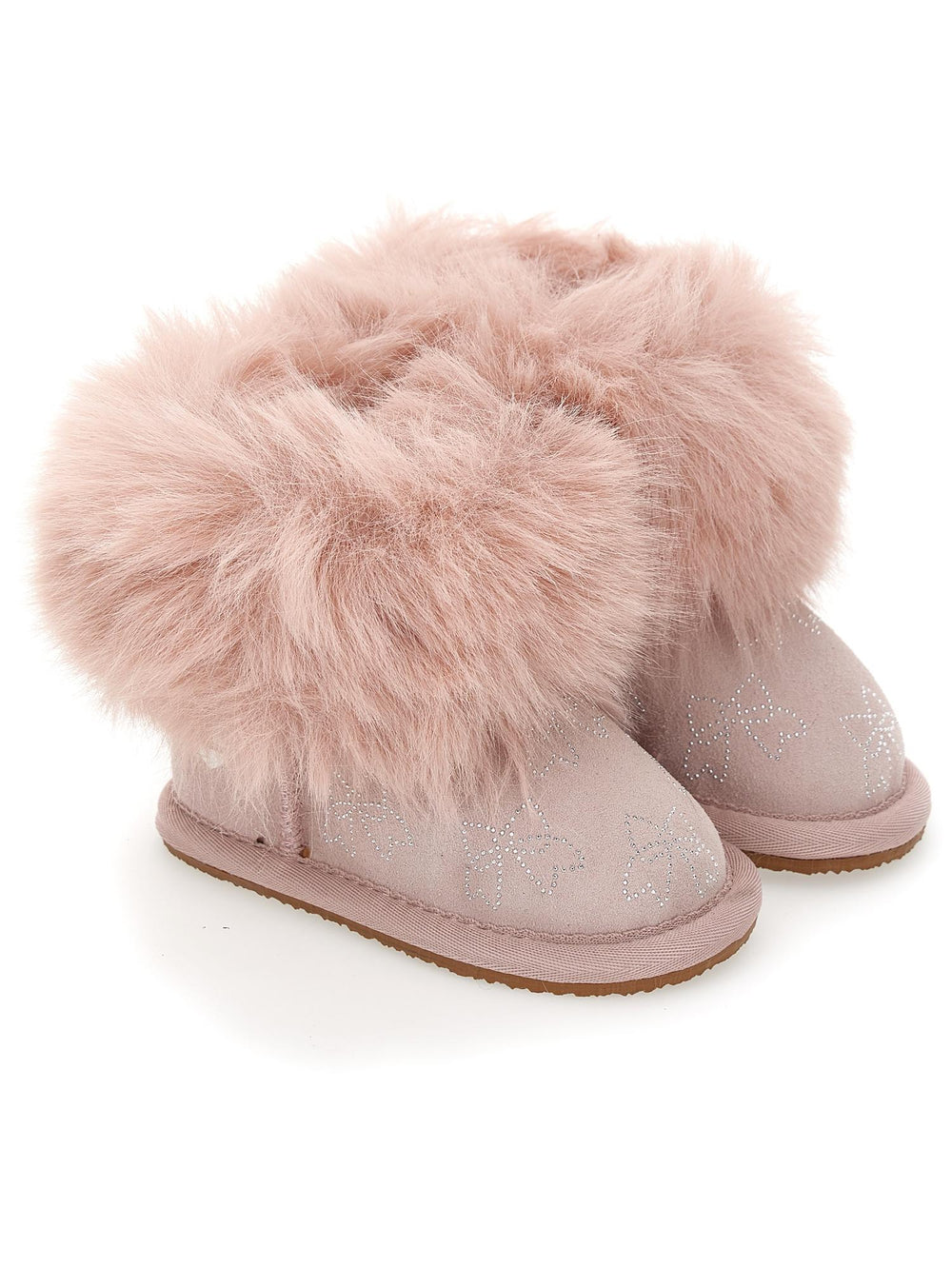 Stivaletti rosa bambina con dettaglio pelliccia 83B0062700 0091 Monnalisa kids 