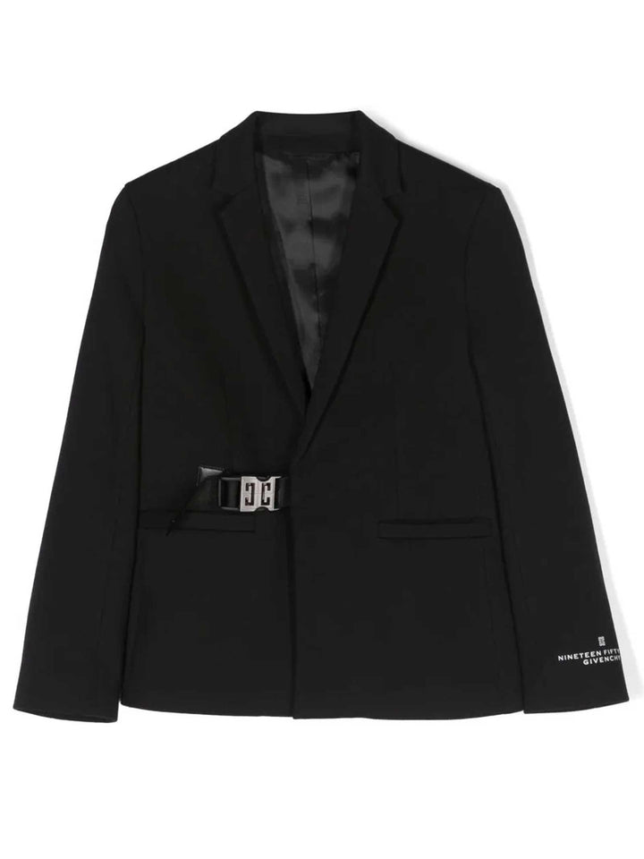 Blazer nero bambino con fibbia H26134 09B Givenchy Kids 