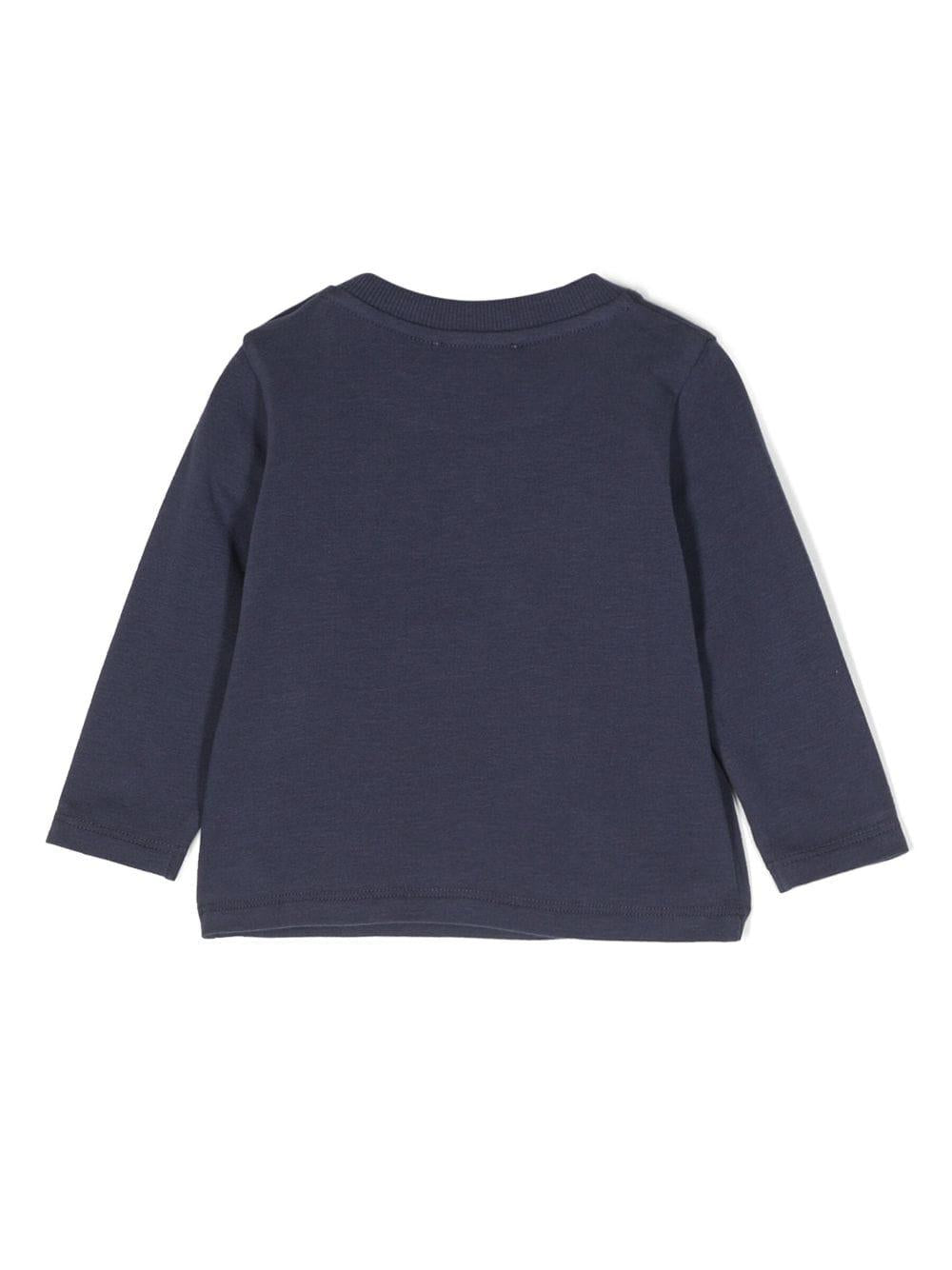 T-shirt blu navy unisex con ricamo