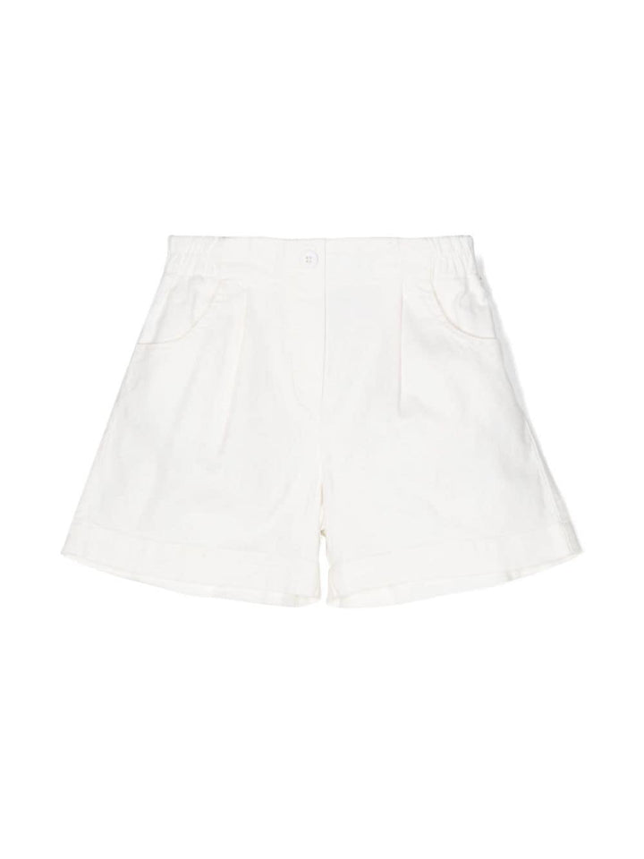 Bermuda bianco bambina