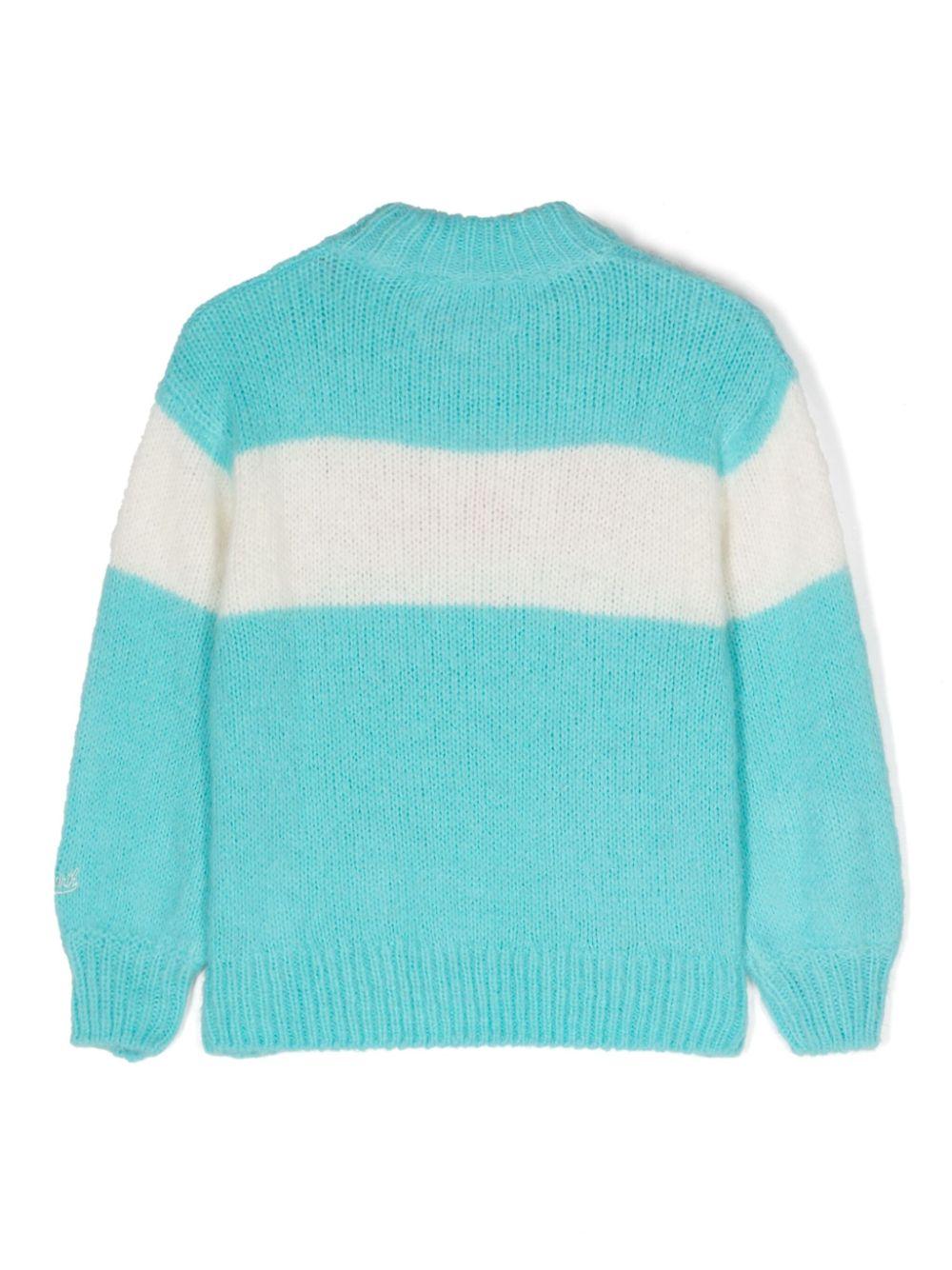 Maglione azzurro/ rosa bambina