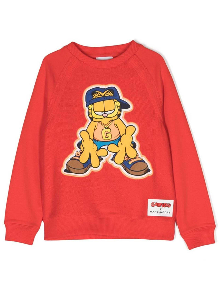 Felpa rossa bambino con stampa W25628 997 Marc Jacobs Kids 