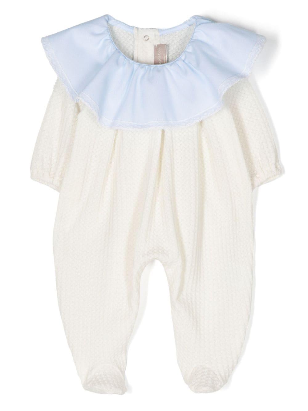 Pigiama bianco/azzurro neonata TBTT70P74 01 la stupenderia 