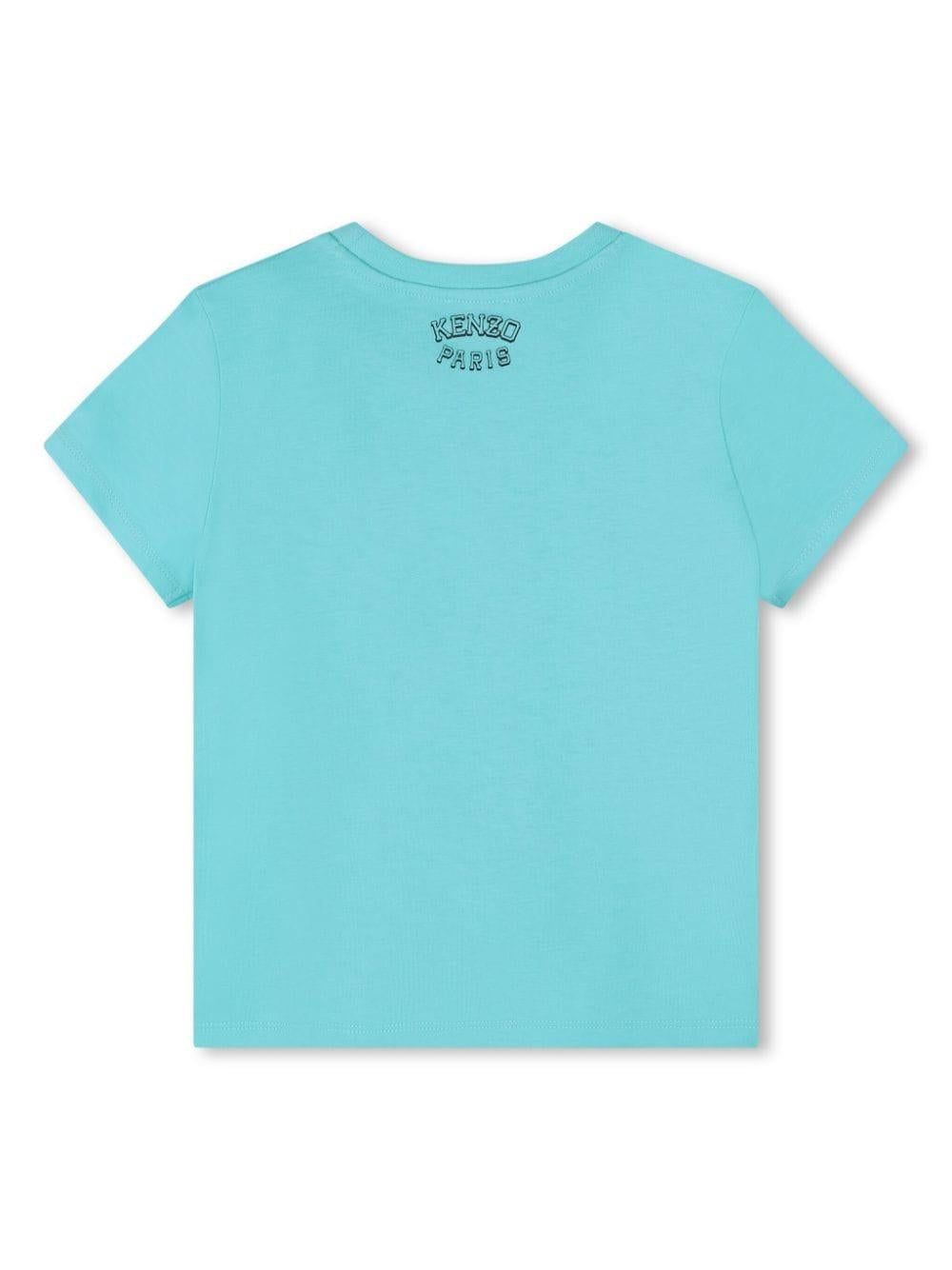 T-shirt turchese bambino K60836 751 KENZO KIDS 