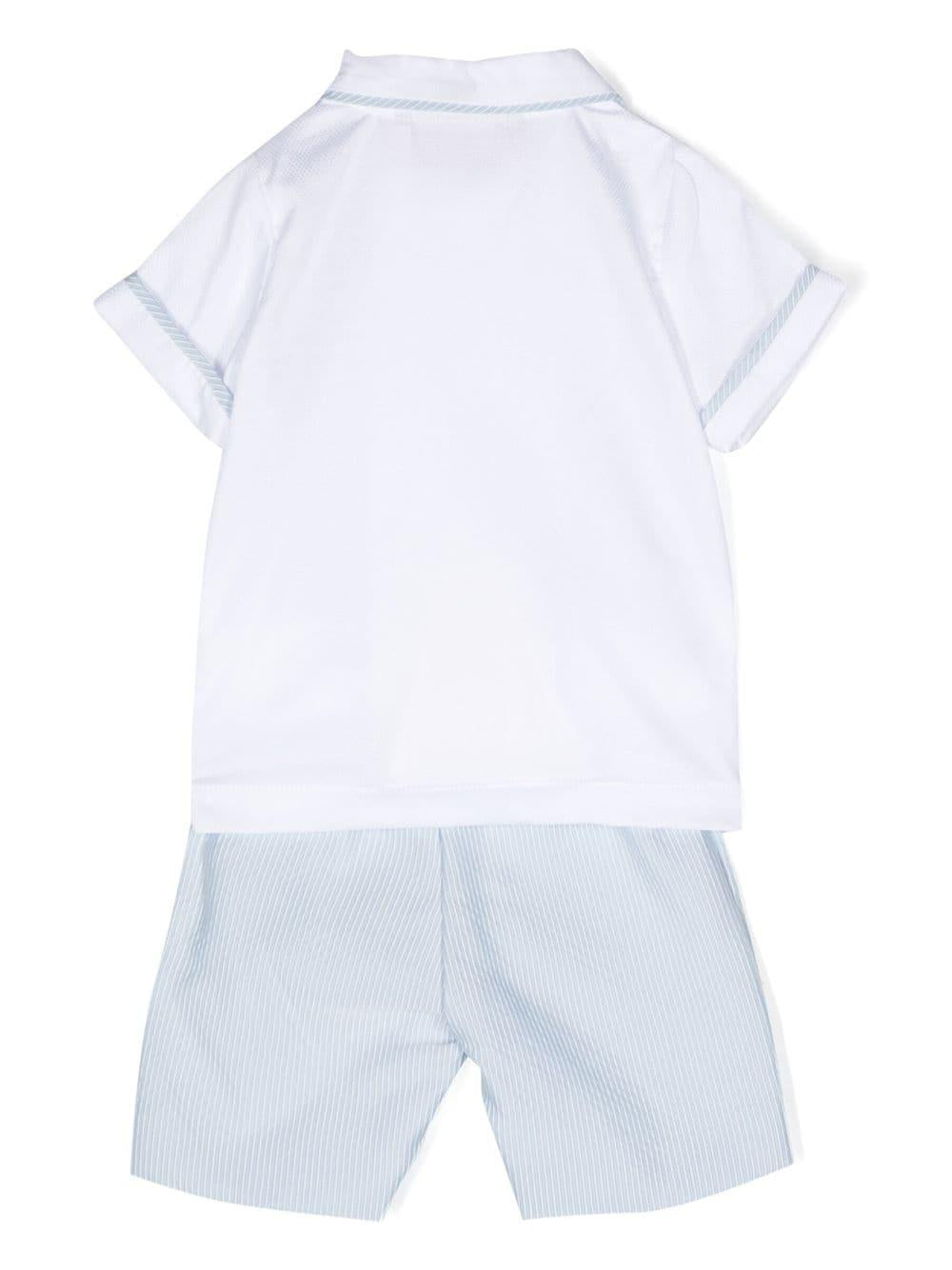 Set bianco/blu neonato