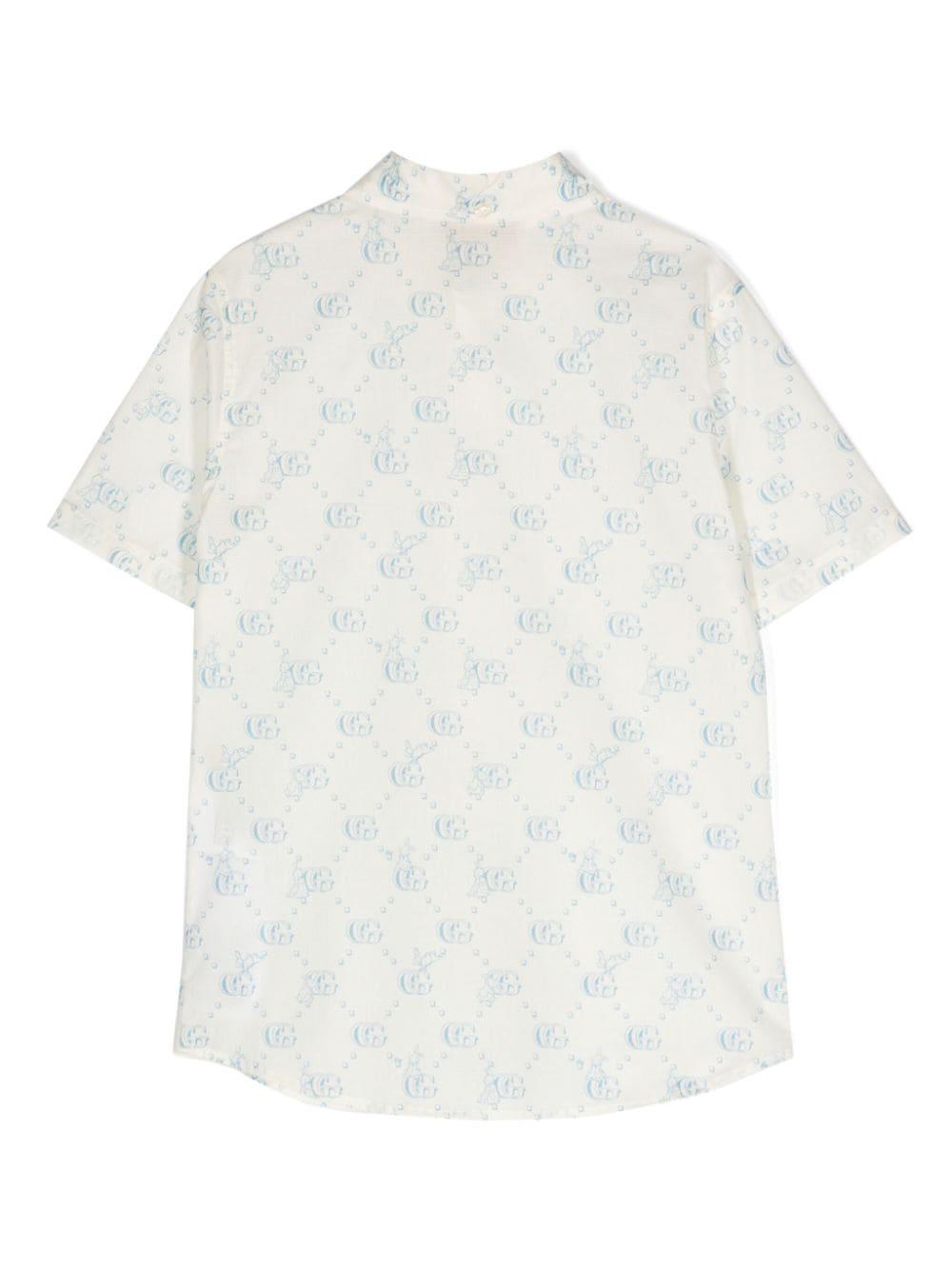 Camicia bianco/blu bambino
