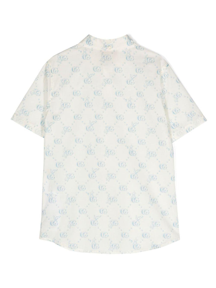 Camicia bianco/blu bambino