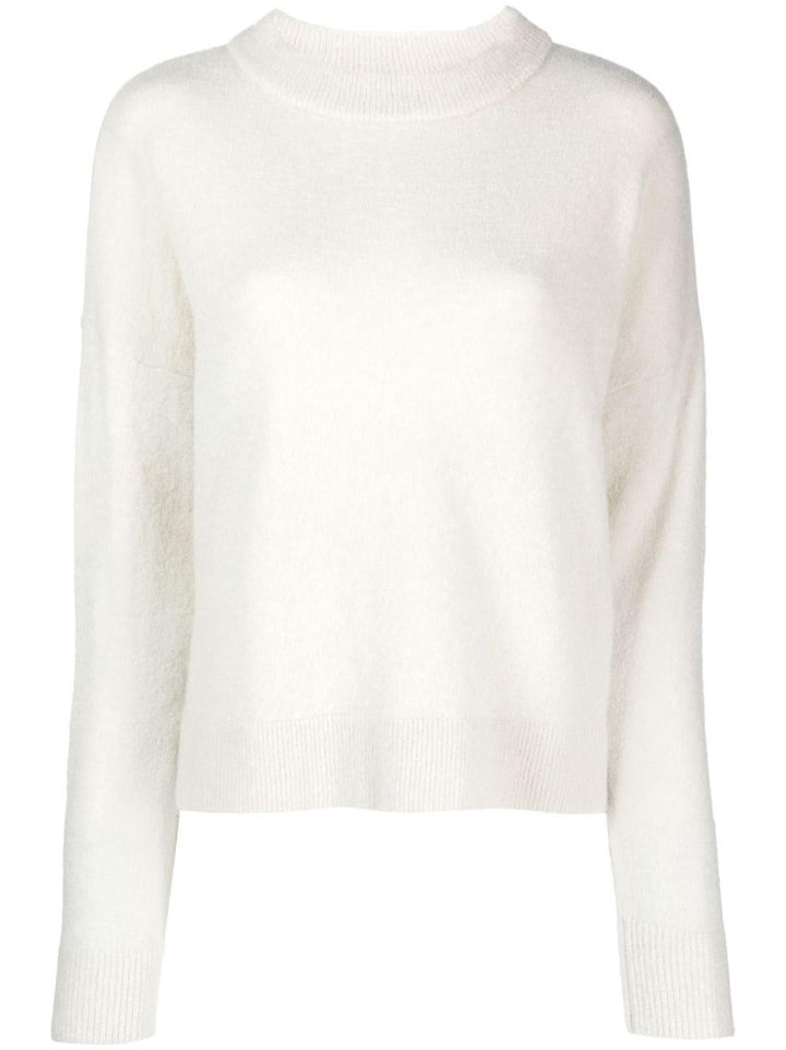 Maglione bianco gesso donna