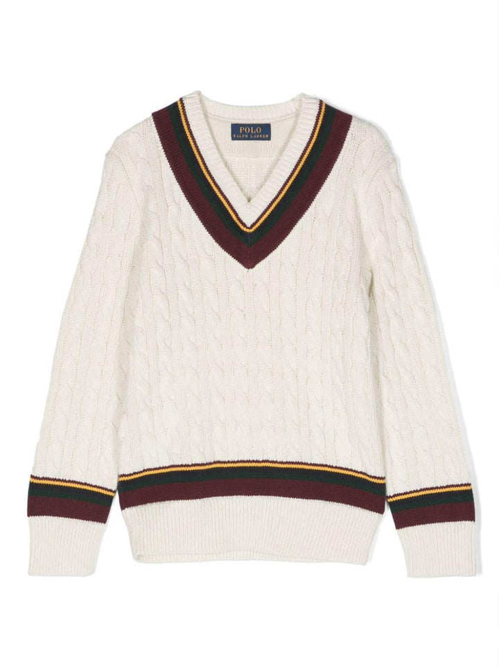Maglione crema e multicolor bambino 322918365 001 RALPH LAUREN KIDS 