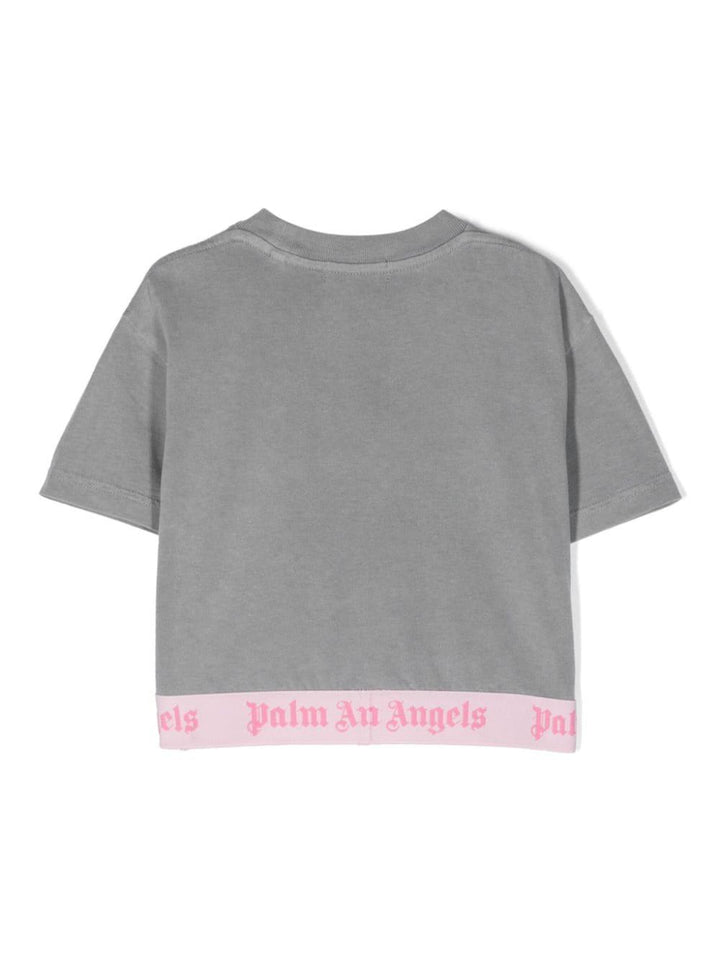 T-shirt bambina grigio scuro