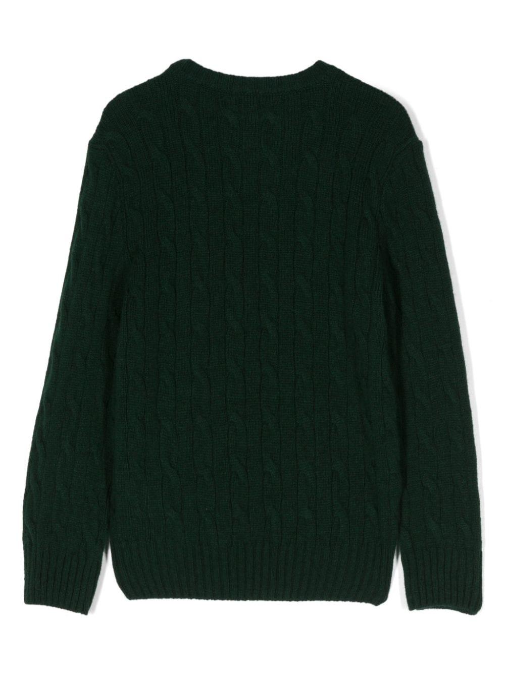 Maglione verde bambino 322918291 002 RALPH LAUREN KIDS 