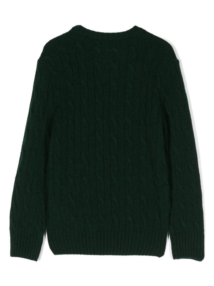 Maglione verde bambino 322918291 002 RALPH LAUREN KIDS 