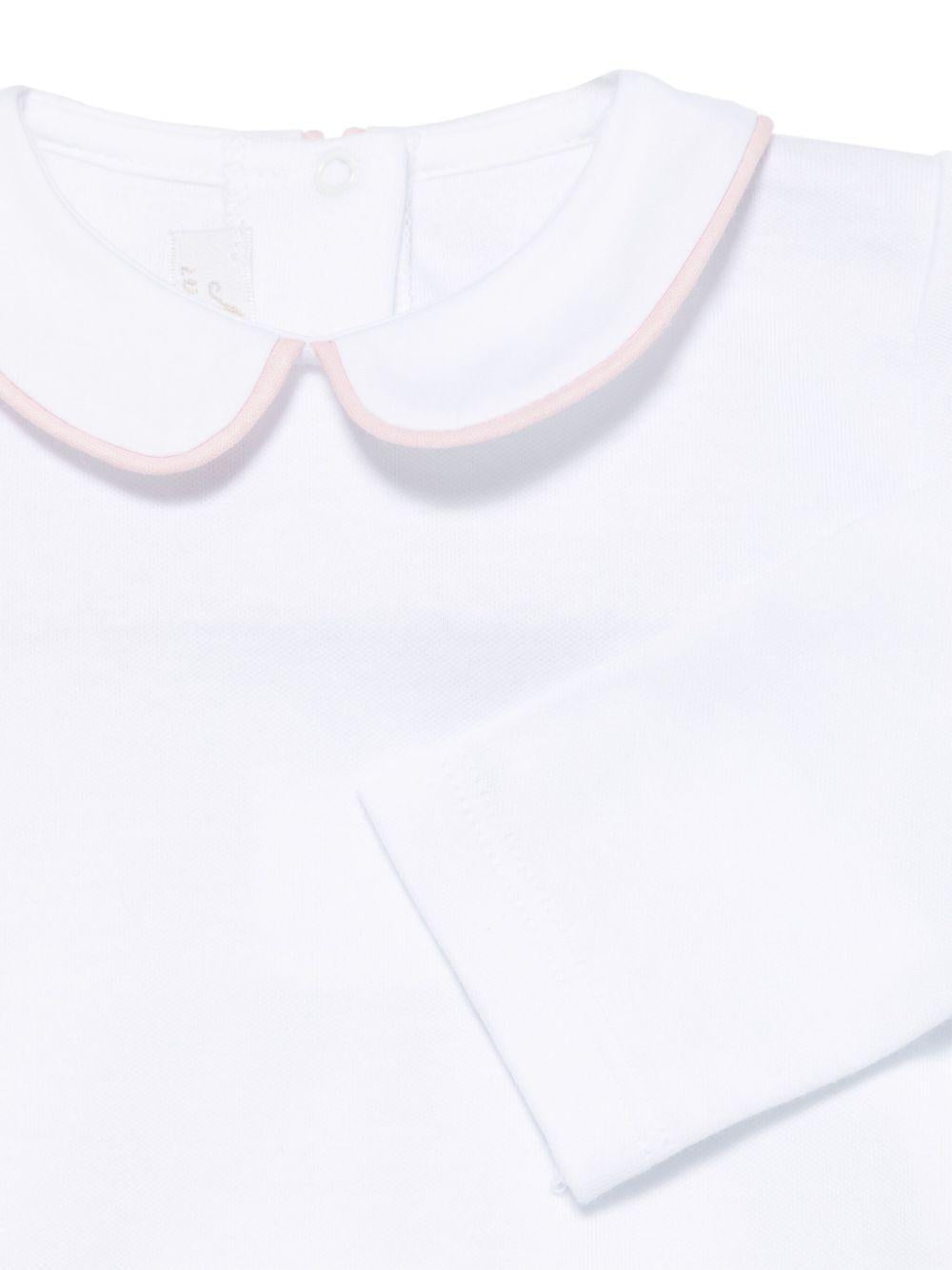 Body bianco/rosa neonata