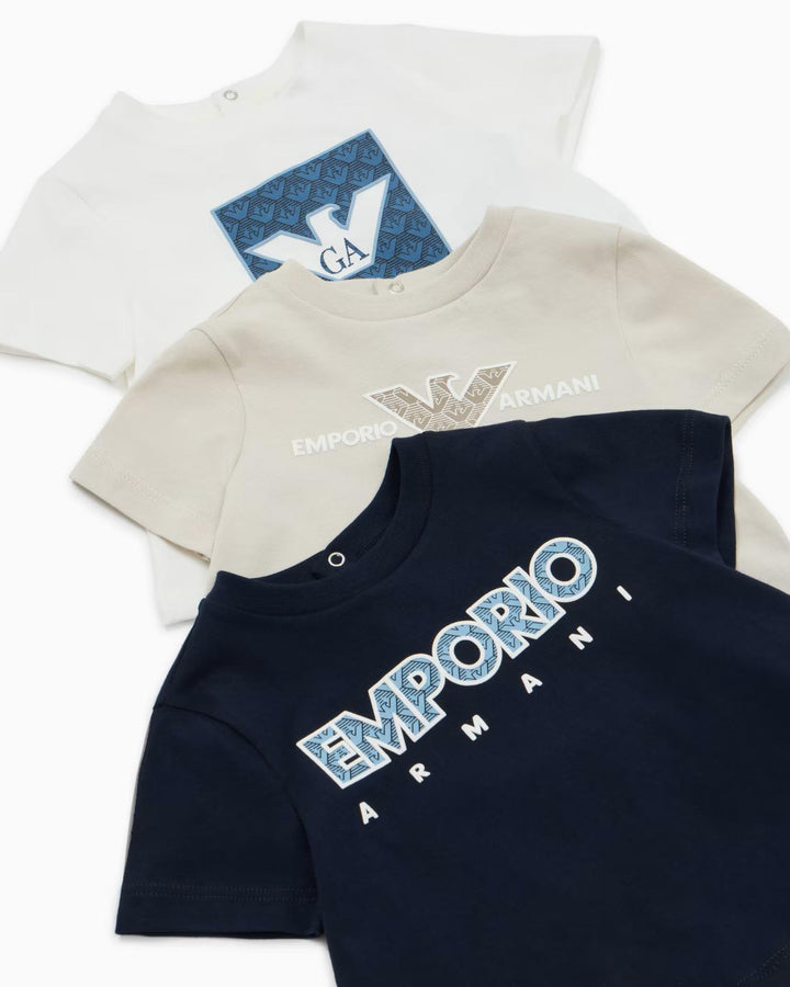 set t-shirt neonato EB000380AF13913 M0014 EMPORIO ARMANI KIDS 