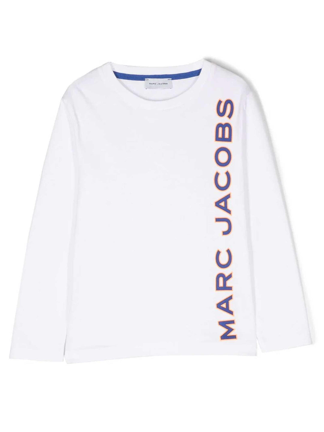 T-shirt bianca bambino con maniche lunghe e stampa W25602 10P Marc Jacobs Kids 
