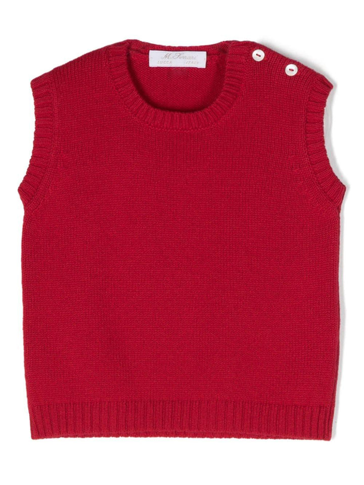 Gilet rosso neonata