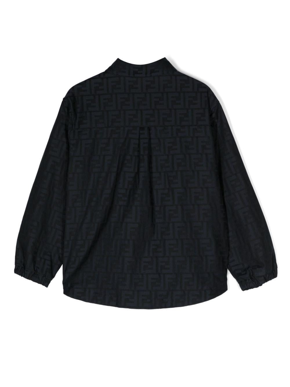 Giacca camicia bambina blu