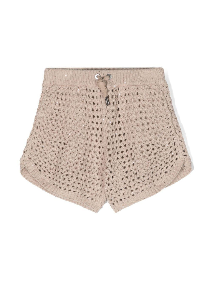 Shorts beige bambina